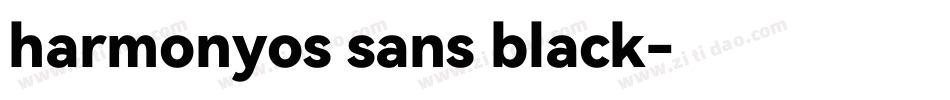 harmonyos sans black字体转换